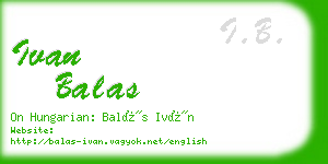 ivan balas business card